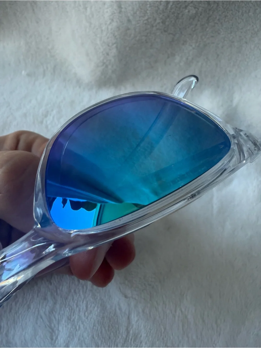 Oakley Trillbe X OO9340-05 Polarized Sunglasses Clear Sapphire Iridium